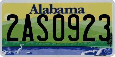 AL license plate 2AS0923