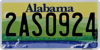AL license plate 2AS0924