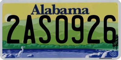 AL license plate 2AS0926