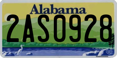 AL license plate 2AS0928