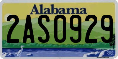 AL license plate 2AS0929