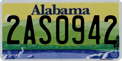 AL license plate 2AS0942