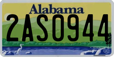 AL license plate 2AS0944