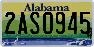 AL license plate 2AS0945