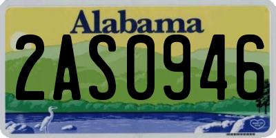 AL license plate 2AS0946