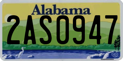 AL license plate 2AS0947