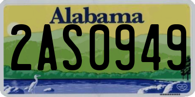 AL license plate 2AS0949
