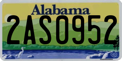 AL license plate 2AS0952