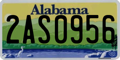 AL license plate 2AS0956