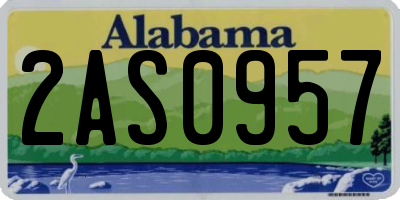 AL license plate 2AS0957