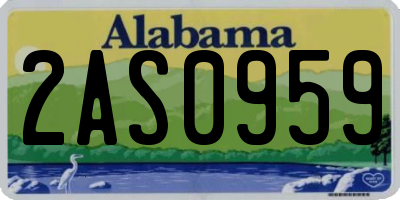 AL license plate 2AS0959