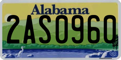 AL license plate 2AS0960