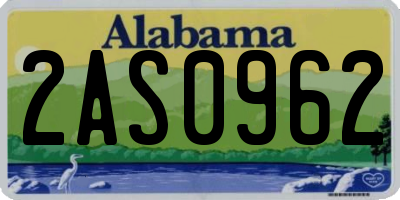 AL license plate 2AS0962