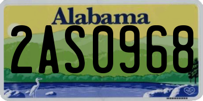 AL license plate 2AS0968