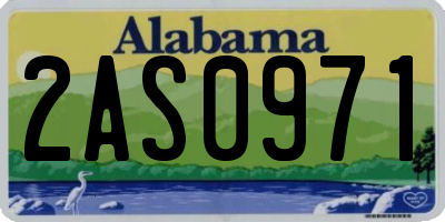 AL license plate 2AS0971