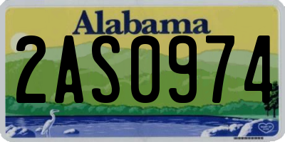 AL license plate 2AS0974