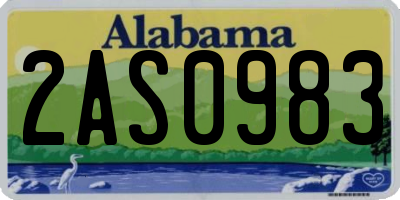 AL license plate 2AS0983