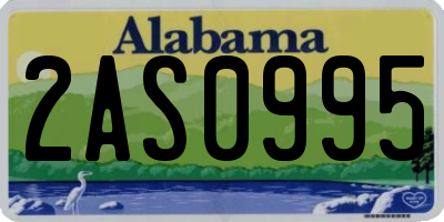 AL license plate 2AS0995
