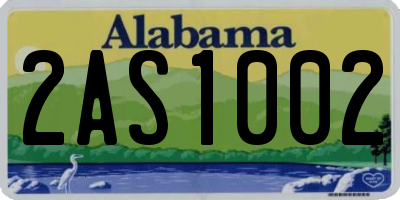 AL license plate 2AS1002