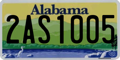 AL license plate 2AS1005