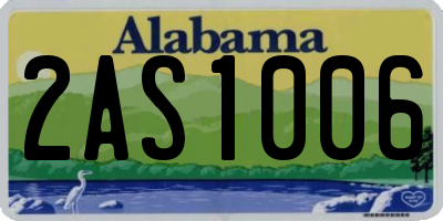 AL license plate 2AS1006