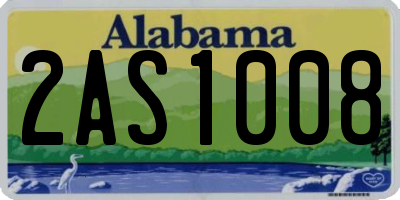 AL license plate 2AS1008