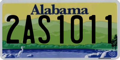 AL license plate 2AS1011