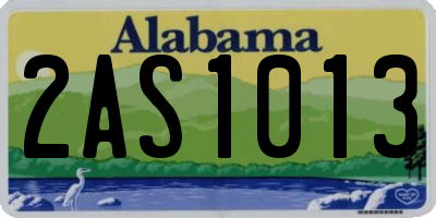 AL license plate 2AS1013