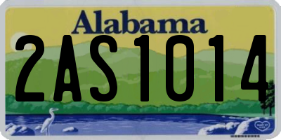 AL license plate 2AS1014