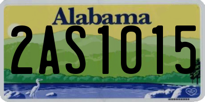 AL license plate 2AS1015