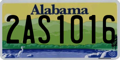 AL license plate 2AS1016