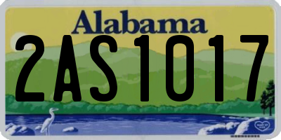 AL license plate 2AS1017