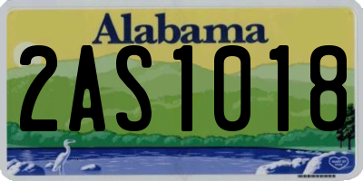 AL license plate 2AS1018
