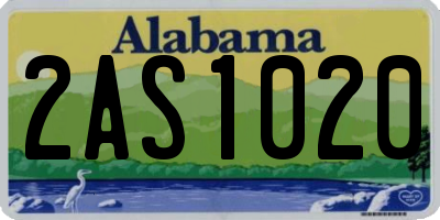 AL license plate 2AS1020