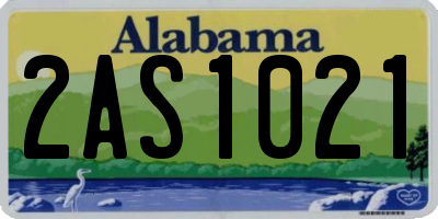 AL license plate 2AS1021