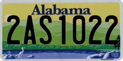 AL license plate 2AS1022
