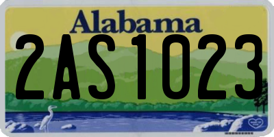 AL license plate 2AS1023