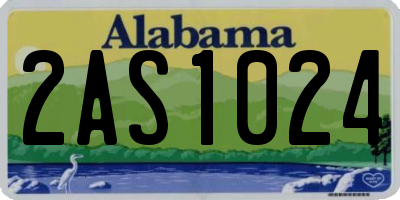 AL license plate 2AS1024