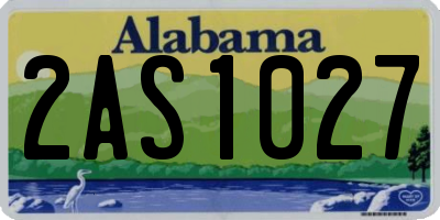 AL license plate 2AS1027