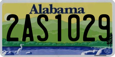 AL license plate 2AS1029