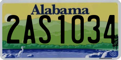 AL license plate 2AS1034