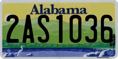 AL license plate 2AS1036