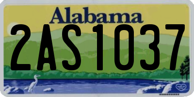 AL license plate 2AS1037