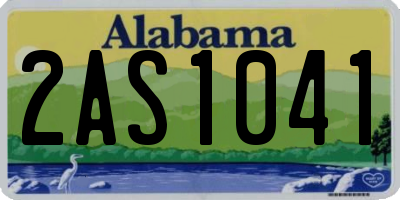 AL license plate 2AS1041
