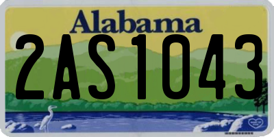 AL license plate 2AS1043