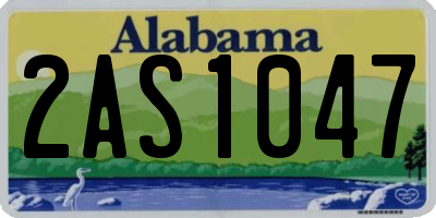 AL license plate 2AS1047