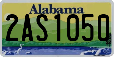 AL license plate 2AS1050