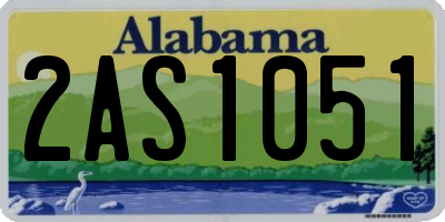 AL license plate 2AS1051