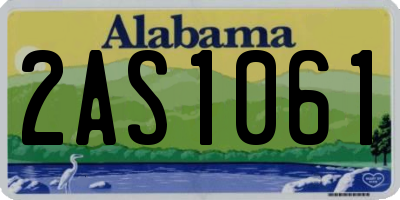 AL license plate 2AS1061