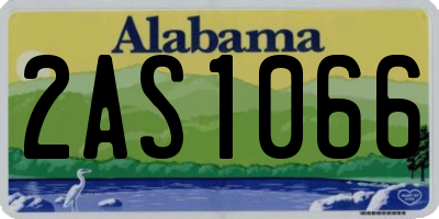 AL license plate 2AS1066